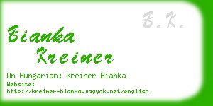 bianka kreiner business card